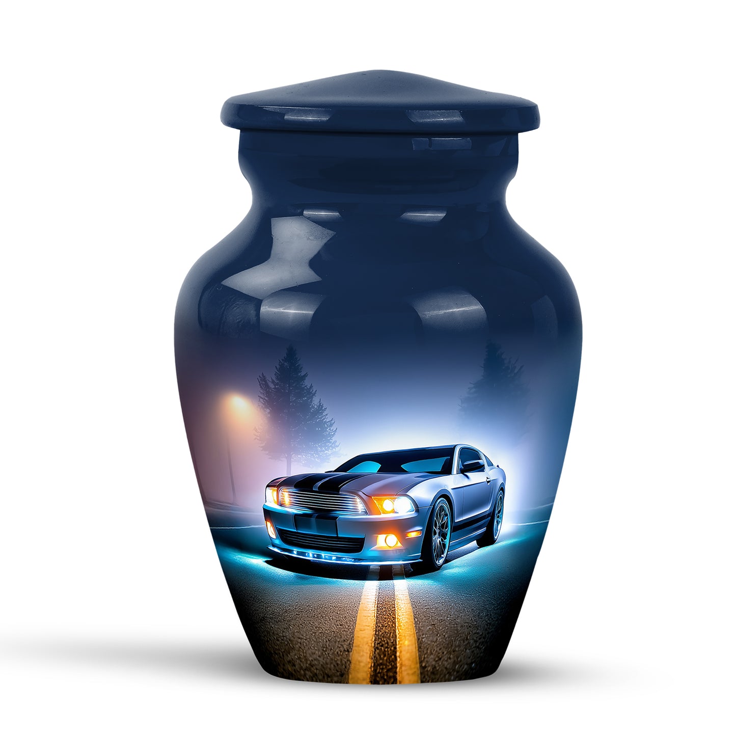 Remarkable Car Memorial Cremation Urns - Blue 10-inch, 200 cu in - Yatskia