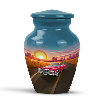 Personalized Eternal Car Cremation Urns - Blue 10-inch, 200 cu in - Yatskia