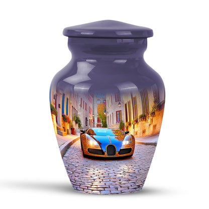Radiant Car Memorial Cremation Urns - Blue 10-inch, 200 cu in - Yatskia