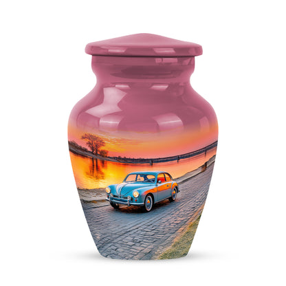 Personalized Pink Sovereign Car Cremation Urns for Human Ashes - 10-inch, 200 cu in - Yatskia