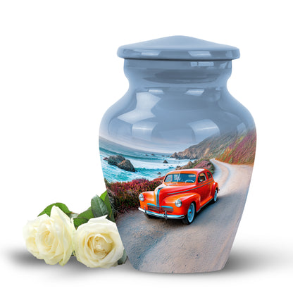 Personalized Blue Car Cremation Urns for Ashes - Majestic - Yatskia