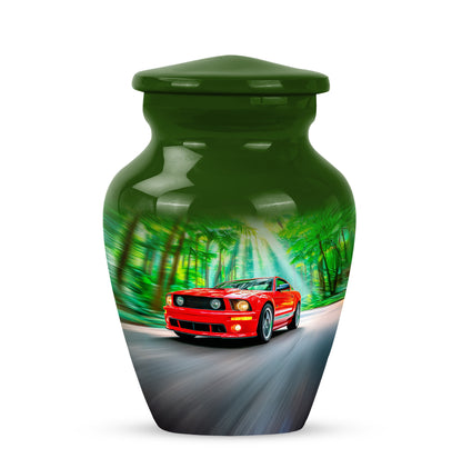 Ethereal Car Memorial Cremation Urns - Green 10-inch, 200 cu in - Yatskia