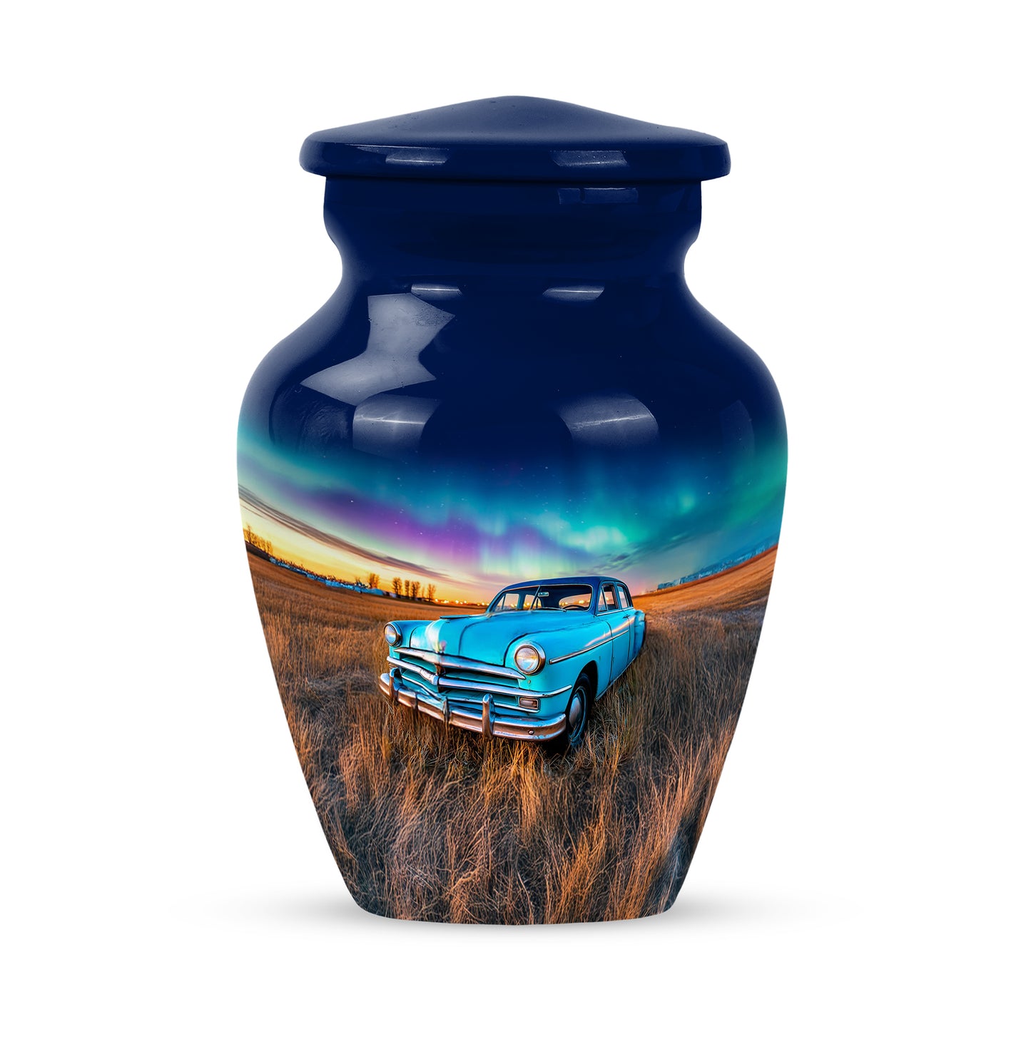 Blue Treasured Car Cremation Urns for Human Ashes - Yatskia