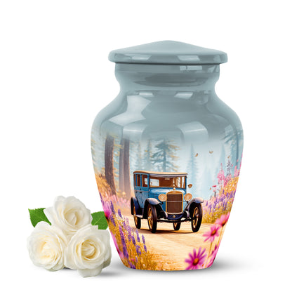 Ethereal Car Memorial Cremation Urns - Teal 10-inch, 200 cu in - Yatskia