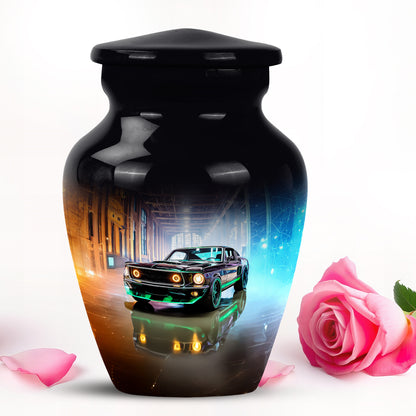 Black Car Cremation Urns - Honored Benediction 10-inch, 200 cu in - Yatskia