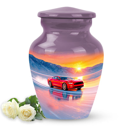 Distinguished Pink Car Cremation Urn for Ashes - 10-inch, 200 cu in - Yatskia
