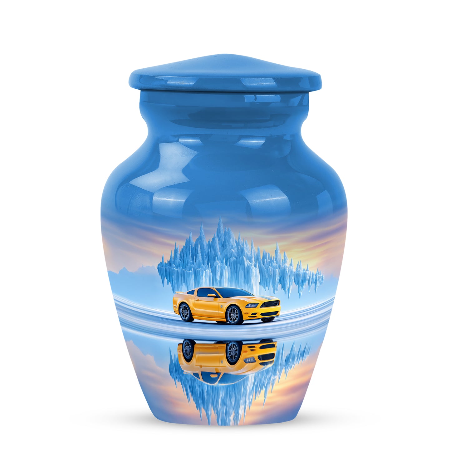 Blue Car Cremation Urns - Imperial Haven 10-inch, 200 cu in - Yatskia