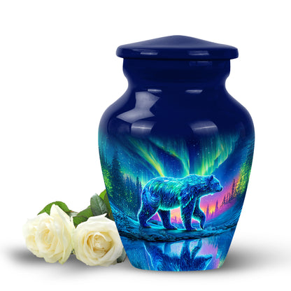 Everlasting Blue Bear Beacon Urn for Human Ashes - 10-inch, 200 cu in - Yatskia