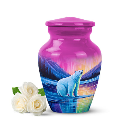 Stunning Pink Bear Solace Urn for Human Ashes - 10-inch, 200 cu in - Yatskia