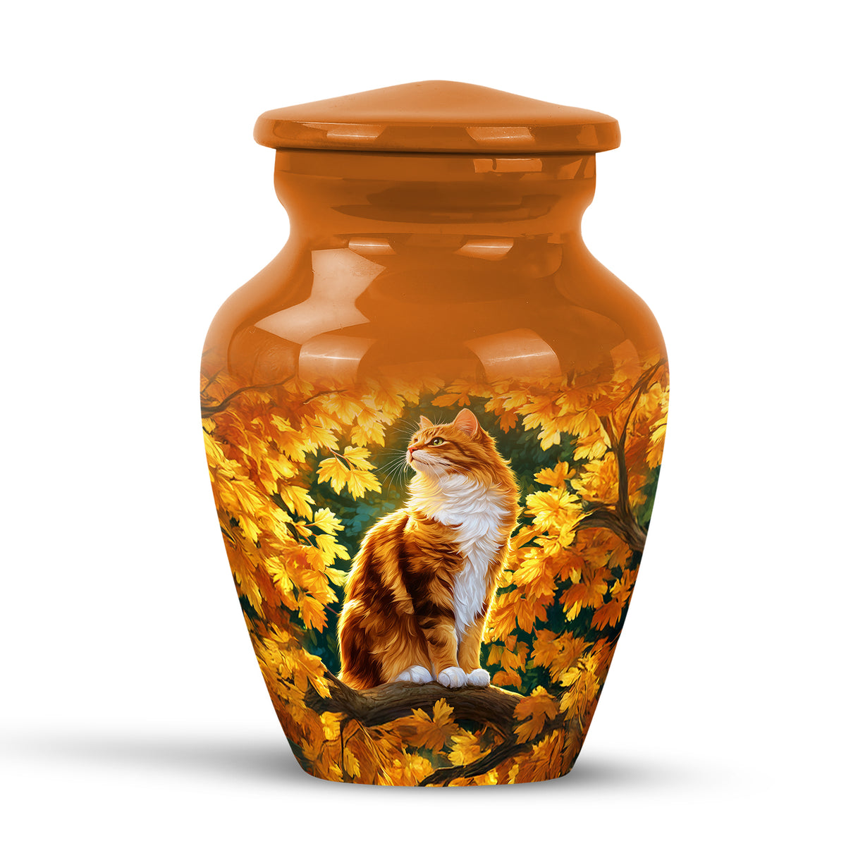 Gold Cat Cremation Urns - Opulent Testament - Yatskia
