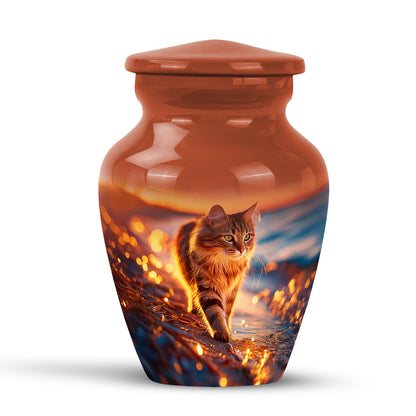 Distinguished Red Cat Cremation Urn for Ashes - Yatskia