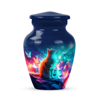 Sublime Cat Cremation Urns for Human Ashes - Blue 10-inch - Yatskia