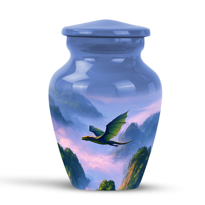 Personalized Dragon Cremation Urns - Soothing Blue 10-inch, 200 cu in - Yatskia