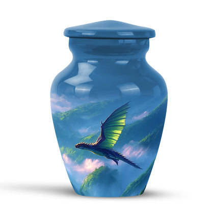 Blue Dragon Cremation Urns - Enduring Blessing 10-inch, 200 cu in - Yatskia