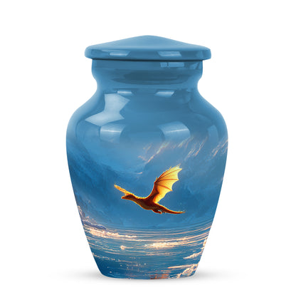Personalized Blue Dragon Cremation Urns for Ashes - Enchanting 10-inch - Yatskia