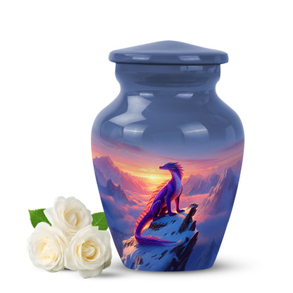 Hallowed Dragon Cremation Urns for Human Ashes - Blue 10-inch - Yatskia