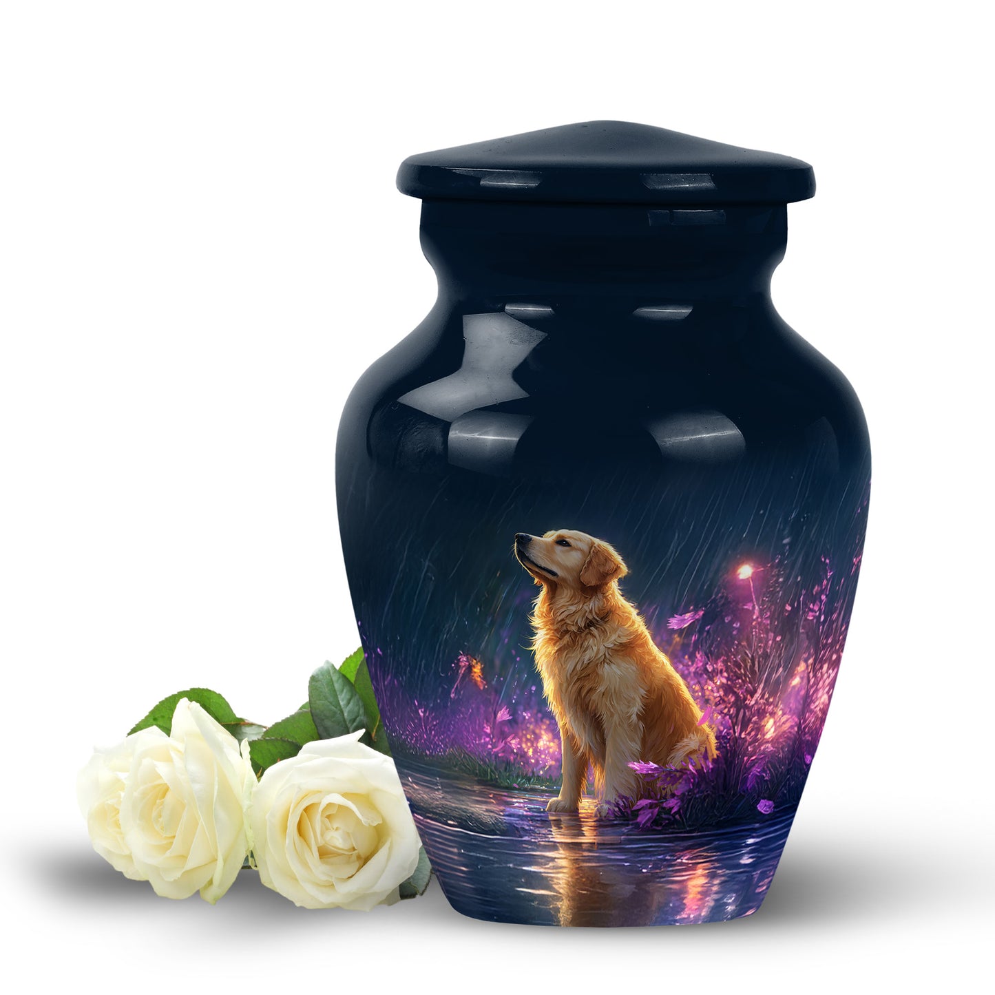 Personalized Eternal Dog Cremation Urns - Blue 10-inch, 200 cu in - Yatskia