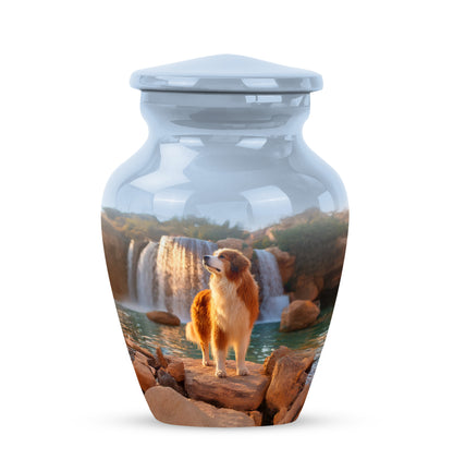 Personalized Blue Sovereign Dog Cremation Urns for Human Ashes - 10-inch, 200 cu in - Yatskia