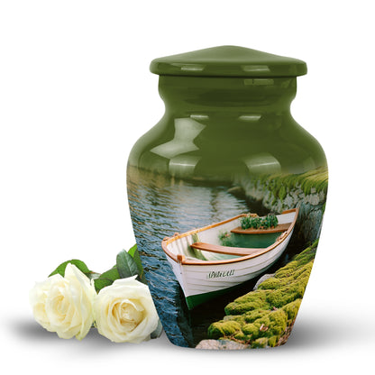 Hallowed Boat Cremation Urns for Human Ashes - Yellow 10-inch - Yatskia