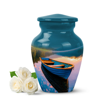 Regal Boat Memorial Cremation Urns - Teal 10-inch, 200 cu in - Yatskia