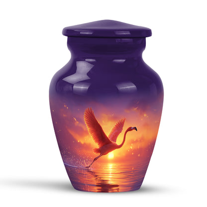 Personalized Purple Flamingo Cremation Urns for Ashes - Captivating 10-inch - Yatskia