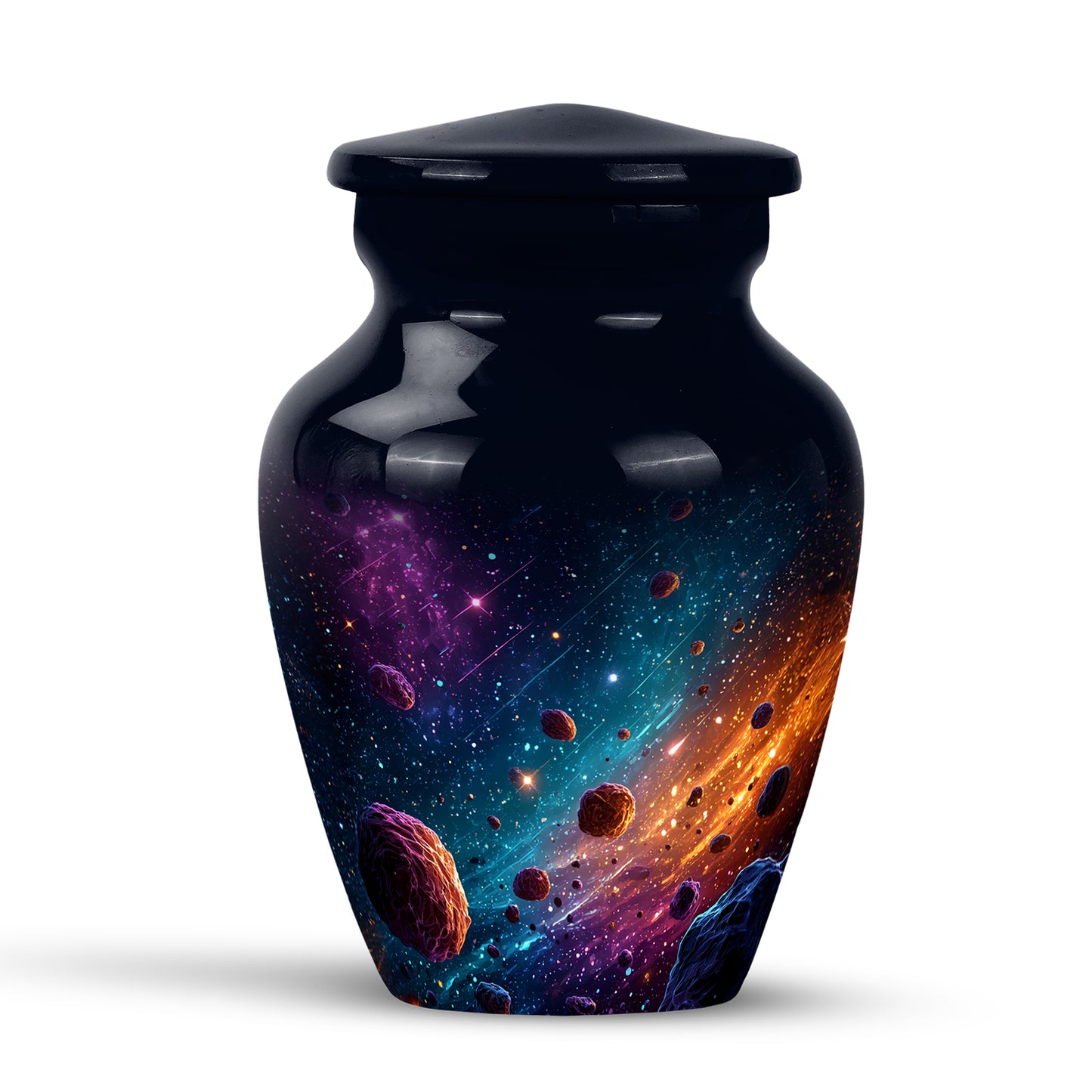 Graceful Blue Galaxy Blessing Urn for Human Ashes - 10-inch, 200 cu in - Yatskia