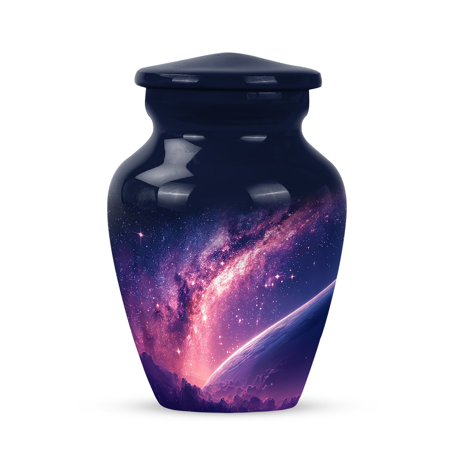 Blue Galaxy Cremation Urns - Honored Benediction 10-inch, 200 cu in - Yatskia