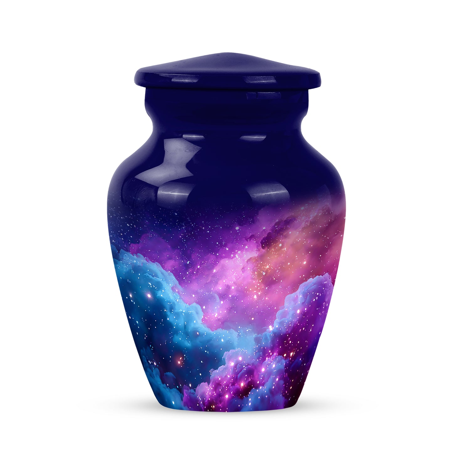 Timeless Blue Galaxy Cremation Urn for Ashes - 10-inch, 200 cu in - Yatskia