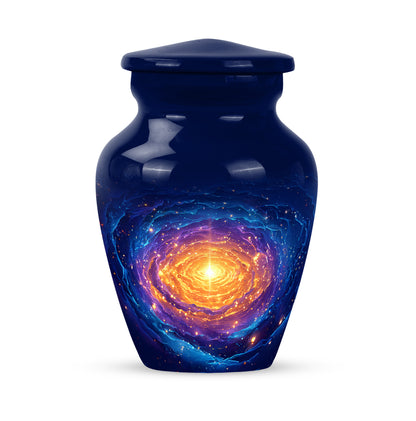 Personalized Blue Galaxy Cremation Urns for Ashes - Transcendent 10-inch - Yatskia