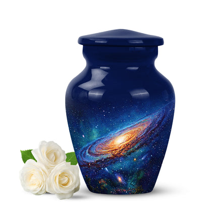 Personalized Blue Galaxy Cremation Urns for Ashes - Transcendent 10-inch - Yatskia