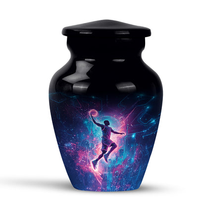 Sublime Basketball Cremation Urns for Human Ashes - Black 10-inch - Yatskia
