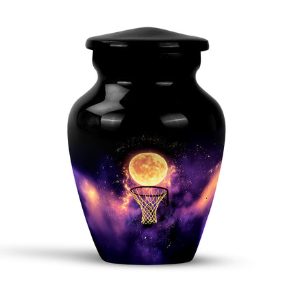 Ethereal Basketball Memorial Cremation Urns - Black 10-inch, 200 cu in - Yatskia