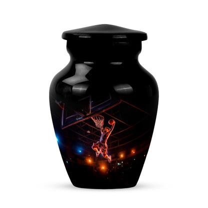 Regal Basketball Memorial Cremation Urns - Black 10-inch, 200 cu in - Yatskia