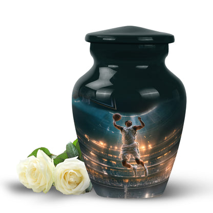 Personalized Teal Basketball Cremation Urns for Ashes - Captivating 10-inch - Yatskia