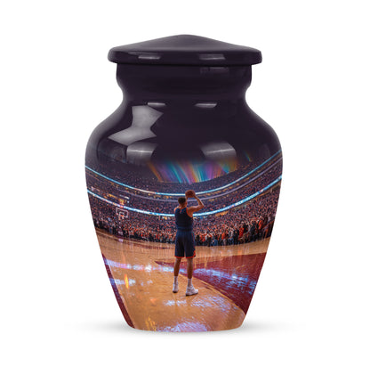 Black Basketball Promise Cremation Urns for Human Ashes - 10-inch, 200 cu in - Yatskia