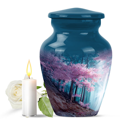 Personalized Magnificent Cherry Blossom Cremation Urns - Blue - Yatskia
