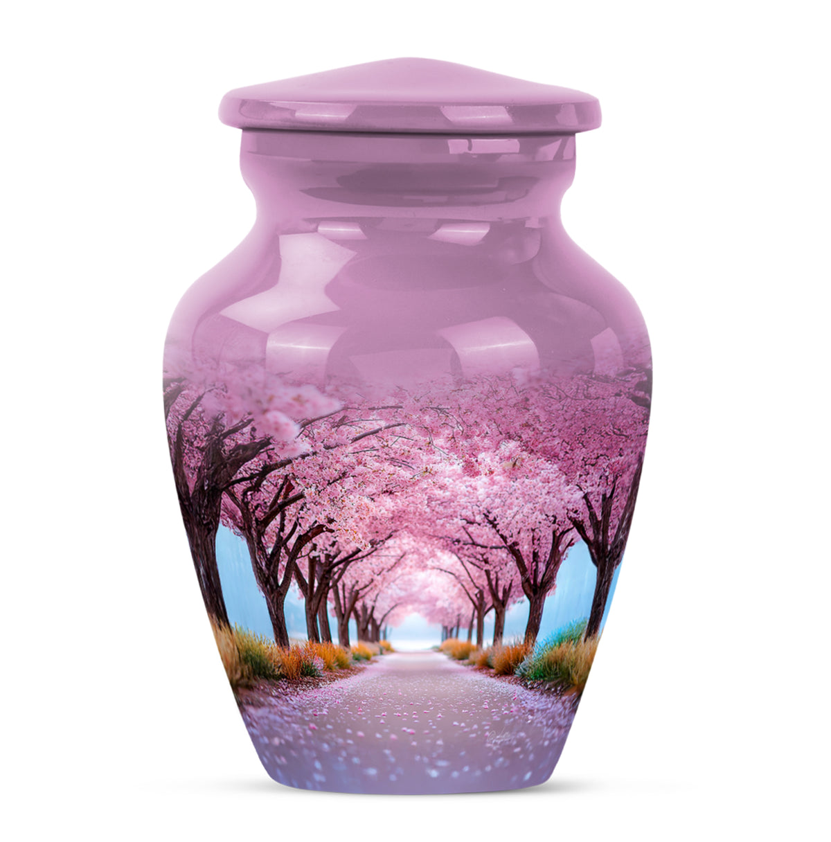 Personalized Pink Cherry Blossom Cremation Urns for Ashes - Majestic - Yatskia