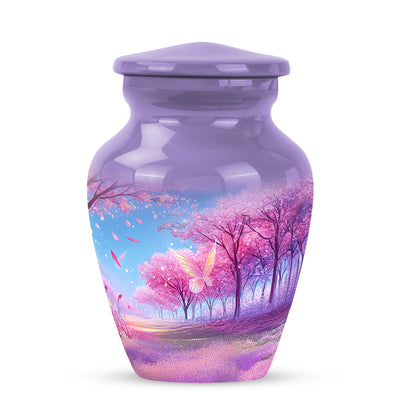 Personalized Purple Cherished Cherry Blossom Cremation Urns for Human Ashes - 10-inch, 200 cu in - Yatskia