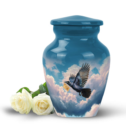 Blue Crow Cremation Urns - Glorious Heritage 10-inch, 200 cu in - Yatskia