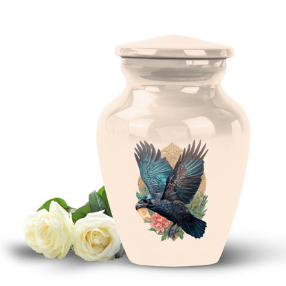 Hallowed Crow Cremation Urns for Human Ashes - Gold - Yatskia