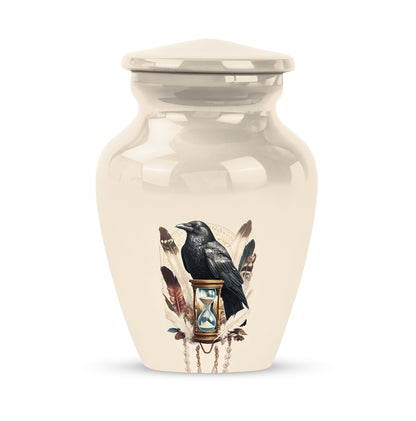 White Crow Cremation Urns - Opulent Dedication 10-inch, 200 cu in - Yatskia