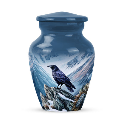 Blue Crow Cremation Urns - Enduring Memorial 10-inch, 200 cu in - Yatskia