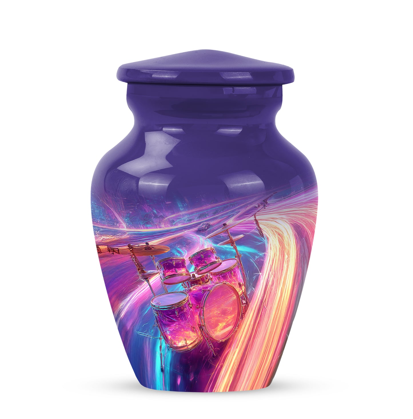 Regal Drums Memorial Cremation Urns - Blue 10-inch, 200 cu in - Yatskia