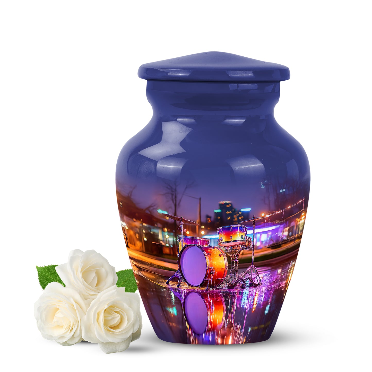 Blue Drums Cremation Urns - Glorious Promise 10-inch, 200 cu in - Yatskia
