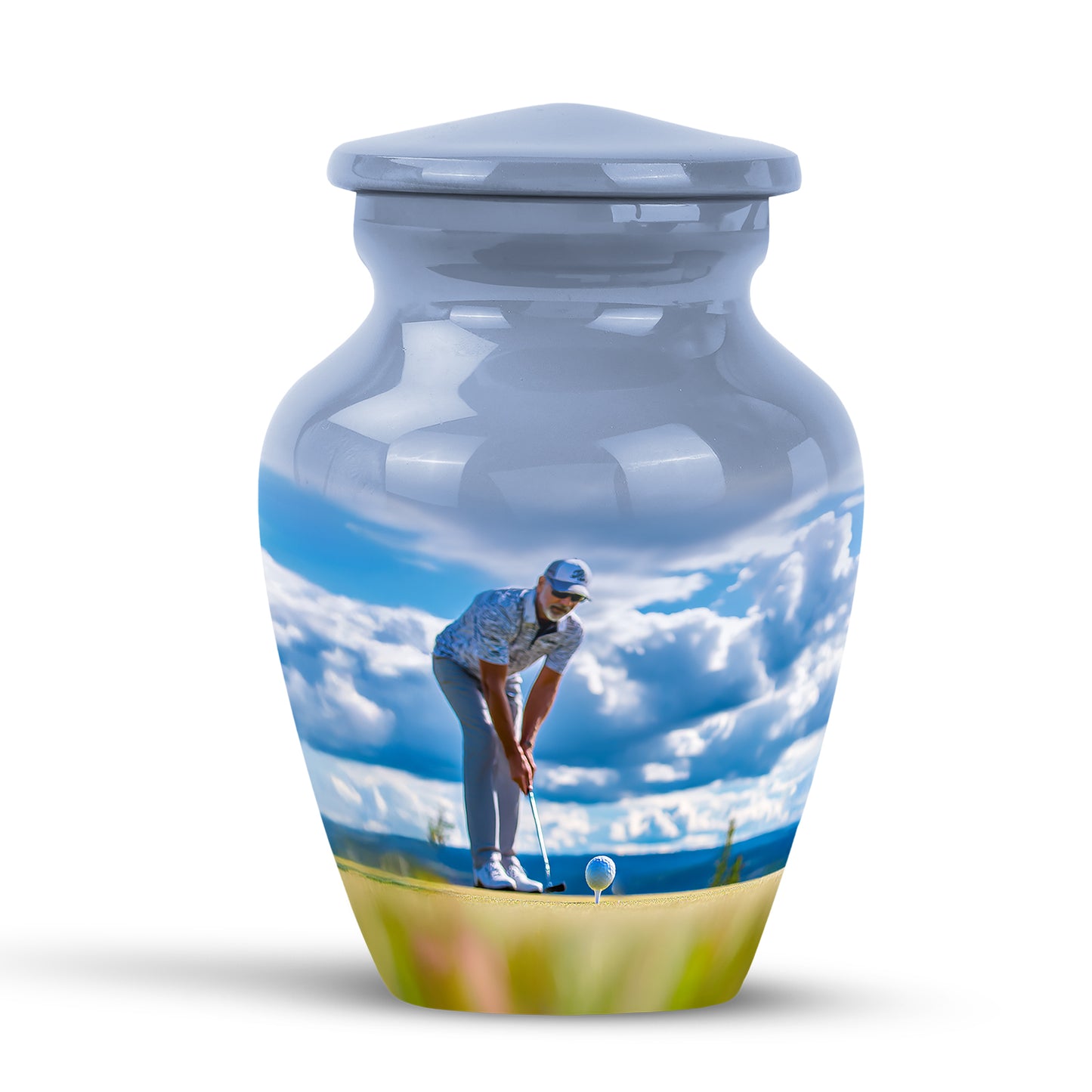 Blue Golf Legacy Cremation Urns for Human Ashes - 10-inch, 200 cu in - Yatskia