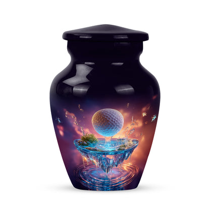 Purple Golf Embrace Cremation Urns for Human Ashes - 10-inch, 200 cu in - Yatskia
