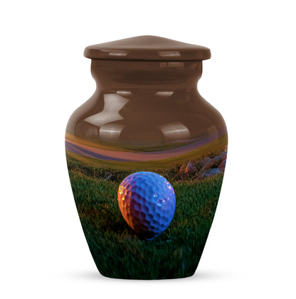 Personalized Golf Cremation Urns - Pristine Gold 10-inch, 200 cu in - Yatskia