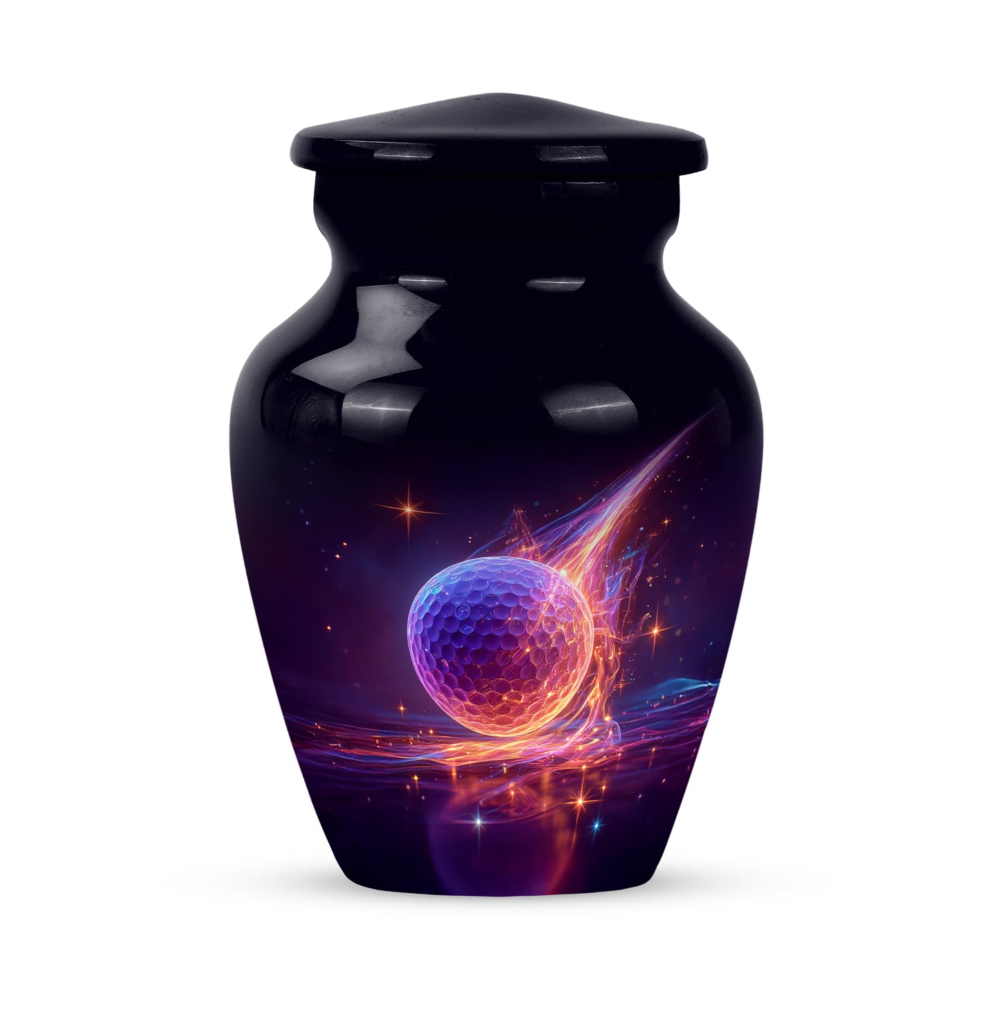 Blue Golf Cremation Urns - Opulent Passage 10-inch, 200 cu in - Yatskia