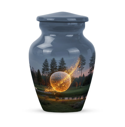 Harmonious Golf Cremation Urns for Human Ashes - Blue 10-inch - Yatskia