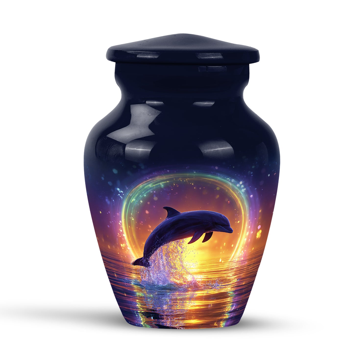 Blue Dolphin Cremation Urns - Imperial Promise 10-inch, 200 cu in - Yatskia